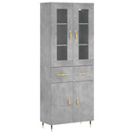 Highboard Concrete Grey 69.5x34x180 cm Engineered Wood 3198517