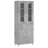 Highboard Concrete Grey 69.5x34x180 cm Engineered Wood 3198517