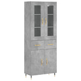 Highboard Concrete Grey 69.5x34x180 cm Engineered Wood 3198517