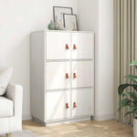 ZNTS Highboard White 67x40x108.5 cm Solid Wood Pine 820173