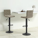 Bar Stools 2 pcs Light Grey Velvet 333731
