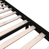 Bed Frame without Mattress Black Solid Wood Pine Double 3101327