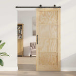 Sliding Door Manual ORKDAL Natural and black 83 x 211 cm 3333450