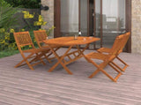 Dining Set Natural wood finish Solid acacia wood Medium 3086998