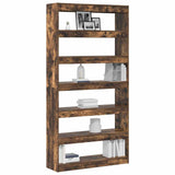 Book Cabinet Smoked Oak 100 x 30 x 198 cm Engineered Wood 3333928