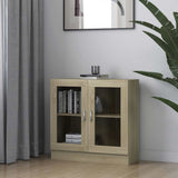 Vitrine Cabinet Sonoma Oak 82.5x30.5x80 cm Engineered Wood 802744