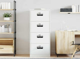 File Cabinet 2 pcs White 44 x 50 x 139 cm Cold-Rolled Steel 3406159
