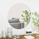 Wall Mirror Round 60 cm Tempered Glass 42023015