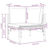 Outdoor Furniture with Cushion Anthracite 80 x 80 x 71 cm Steel 42009986