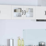 Wall Glass Cabinet LUCCA White 80 x 31 x 40 cm Engineered Wood 884944