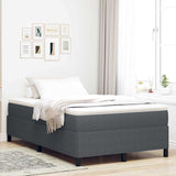 Box Spring Bed Dark Grey 120 x 190 cm Velvet 42006958