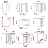 14 Piece Kitchen Cabinet Set "Lucca" White Engineered Wood 3314981