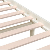 3101164 Bed Frame without Mattress White Solid Wood 160x200 cm