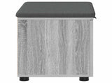 Hall Bench with Cushion with Shelf Grey Sonoma 60 x 38 x 46 cm 891477