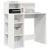 Desk with Shelf White 90 x 48 x 101.5 cm Engineered Wood 869522