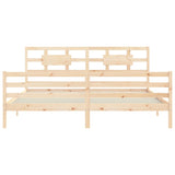 Bed Frame without Mattress 200x200 cm Solid Wood 3194461