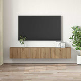TV Cabinet Set 3 pcs Brown Engineered Wood 875169
