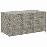 Garden Storage Box Poly Rattan 100x50x50 cm Grey 46473