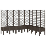 Garden Planter with Trellis Brown 200x160x142 cm PP 367945