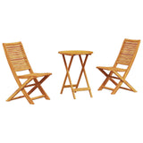 Folding Bistro Set 3 pcs Brown Solid Acacia Wood 3375688