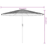 Garden Parasol with Steel Pole White 324x324x247 cm 4005112