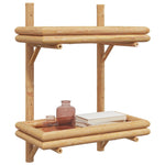ZNTS Wall Shelf 2-Tier 45x26x60 cm Bamboo 4106587