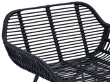 Dining Chair 2 pcs Rattan and Iron Black 55 x 50 x 74 cm 42011557