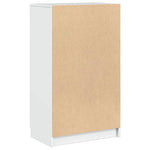 Shoe Cabinet High Gloss White 59x35x100.5 cm Engineered Wood 811445