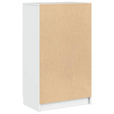 Shoe Cabinet High Gloss White 59x35x100.5 cm Engineered Wood 811445