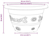 Plant Pots 6 pcs Brick Red 39 x 32 cm Plastic 3403274
