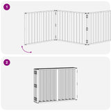 Dog Gate 8 pcs Black 80 x 60 cm Galvanised Steel 892012