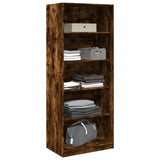 Wardrobe Smoked Oak 80x50x200 cm Engineered Wood 3307724
