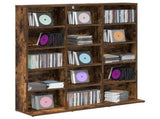 CD Cabinet Smoked Oak 96 x 23.5 x 97.5 cm Engineered Wood 8012670