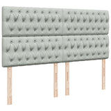 Box Spring Bed with Mattress Light Grey 200x200 cm Velvet 3291008