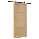 Sliding Door ORKDAL Natural 86 x 198.5 cm Solid Pine Wood 3445546