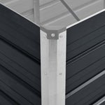 Garden Raised Bed Anthracite 240x80x77 cm Galvanised Steel 45726