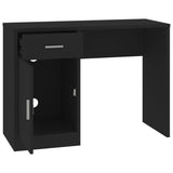 Desk with Drawer&Cabinet Black 100x40x73 cm Engineered Wood 342653
