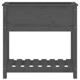 Planter with Shelf Grey 82.5x34.5x81 cm Solid Wood Pine 823761