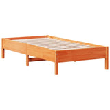 Bed Frame without Mattress Wax Brown 90x190 cm Single Solid Wood Pine 842729