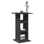 ZNTS Bar Table with Storage Black 60x60x102 cm Engineered Wood 854329