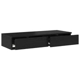Bed Drawers Black Oak 75 x 36.5 x 16.5 cm Engineered Wood 866964