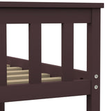 Bed Frame Dark brown Solid Pinewood, Plywood Double Durable 283234