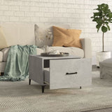 Coffee Table with Metal Legs 2 pcs Concrete Grey 50x50x40 cm 812735