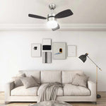 Ceiling Fan with Light and Remote Control 76 cm Dark Brown 51493