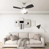 Ceiling Fan with Light and Remote Control 76 cm Dark Brown 51493