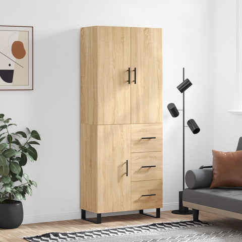 Highboard Sonoma Oak 69.5x34x180 cm Engineered Wood 3195926
