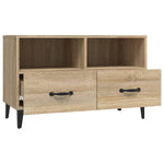 TV Cabinet Sonoma Oak 80x36x50 cm Engineered Wood 812594