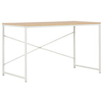 ZNTS Computer Desk White and Oak 120x60x70 cm 20259