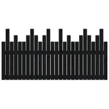 Wall Headboard Black 166x3x80 cm Solid Wood Pine 824812
