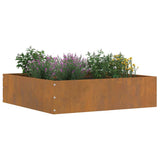 Lawn Edging 6 pcs Rusty 50 x 50 x 13 cm Weathering Steel 874729